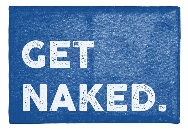 Get Naked kék fürdőszobai kilépő, 60 x 40 cm - Really Nice Things