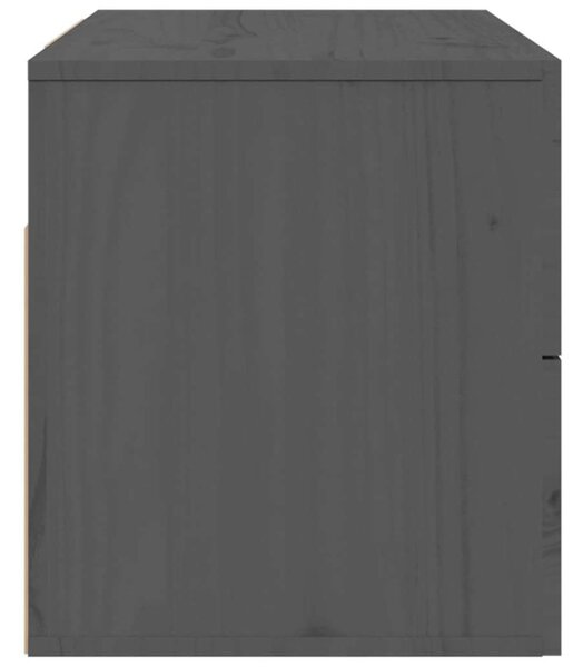 VIDAXL - Falra Szerelhető Éjjeliszekrény - 2 db - Tömör Fenyőfa - Szürke - 50x36x40 cm