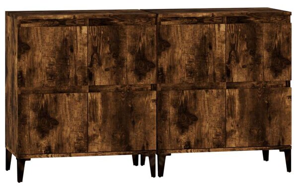 VIDAXL - Fa Tálalószekrény - Füstös Tölgy - 60x35x70 cm (2 db)