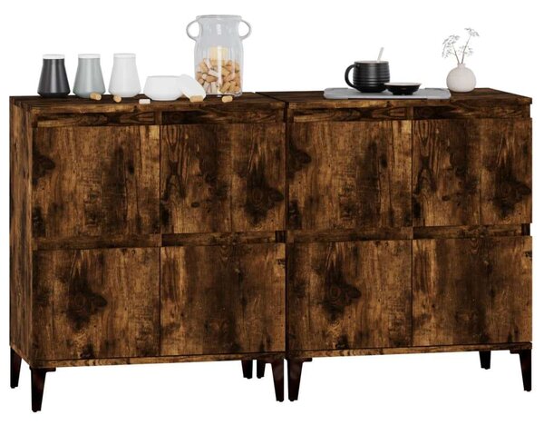 VIDAXL - Fa Tálalószekrény - Füstös Tölgy - 60x35x70 cm (2 db)