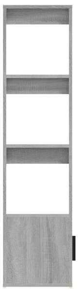 Szürke sonoma színű szerelt fa tálalószekrény 80x30x119,5 cm
