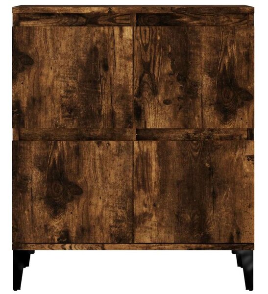 VIDAXL - Fa Tálalószekrény - Füstös Tölgy - 60x35x70 cm (2 db)