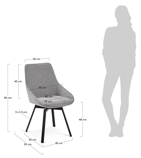 Szürke étkezőszék Jenna – Kave Home