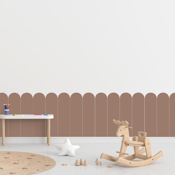 PIPPER. Textil öntapadó tapéta - Boltív - Barna színű Méret: 60cm, Szín: Sápadt