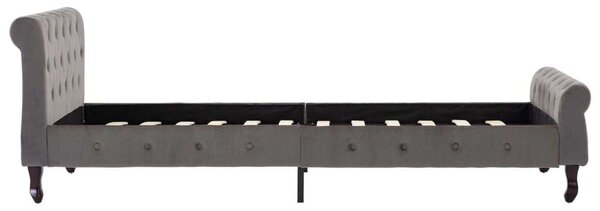 Elegáns Bársony Ágykeret - Szürke - 100x200 cm
