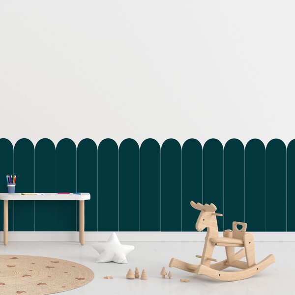PIPPER. Textil öntapadó tapéta - Boltív - Kék-zöld színű Méret: 60cm, Szín: Kombináció