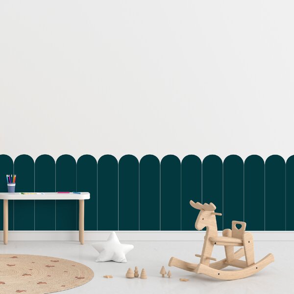 PIPPER. Textil öntapadó tapéta - Boltív - Kék-zöld színű Méret: 60cm, Szín: Kombináció