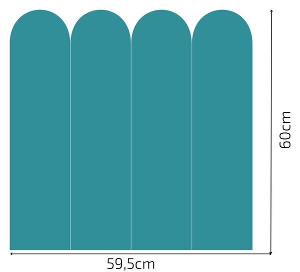 PIPPER. Textil öntapadó tapéta - Boltív - Kék-zöld színű Méret: 60cm, Szín: Kombináció