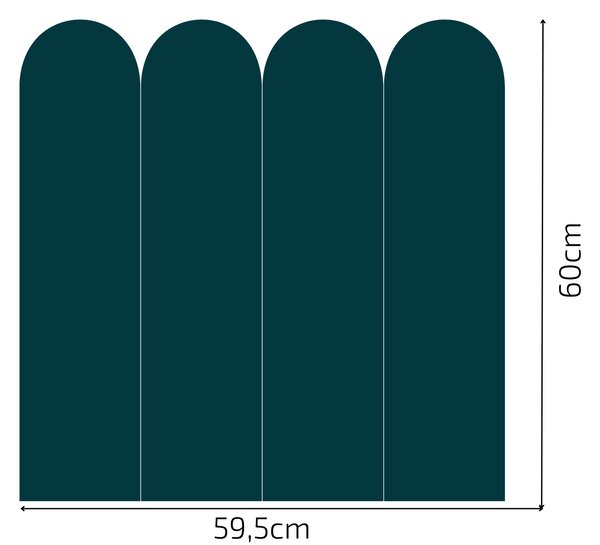 PIPPER. Textil öntapadó tapéta - Boltív - Kék-zöld színű Méret: 60cm, Szín: Kombináció