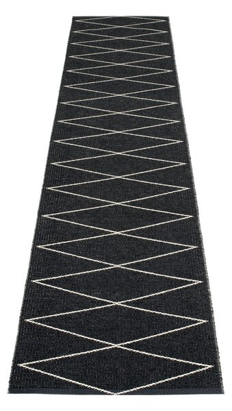 Fekete kültéri-beltéri futószőnyeg 70x320 cm Max Black – Pappelina