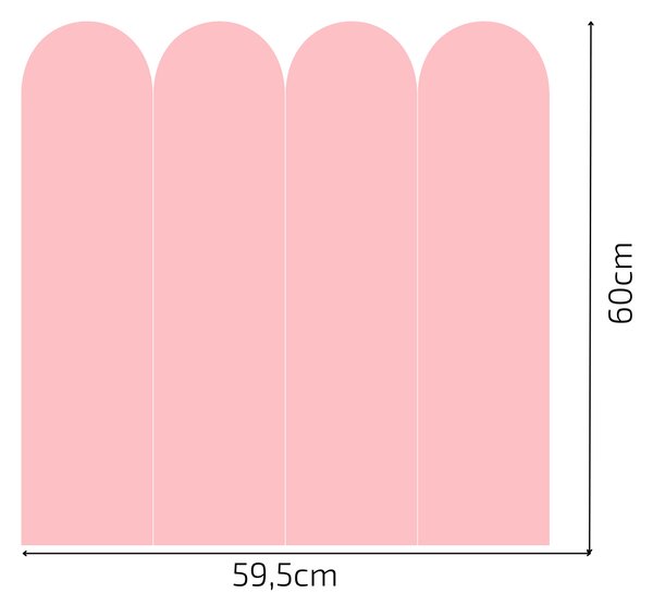 PIPPER. Textil öntapadó tapéta - Boltív - Candy rózsaszín színű Méret: 100cm, Szín: Sápadt