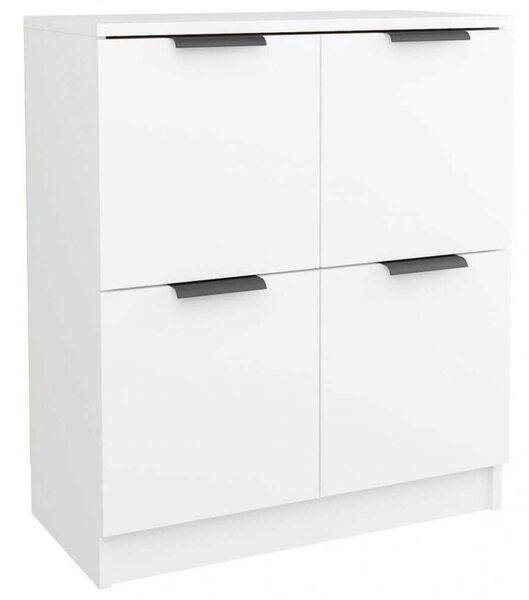 Modern Minimalista Fehér Tálalószekrény - 2 db - 60x30x70 cm