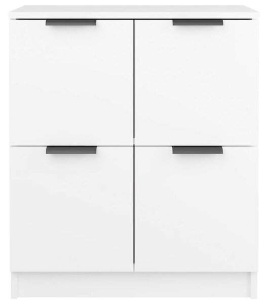 Modern Minimalista Fehér Tálalószekrény - 2 db - 60x30x70 cm