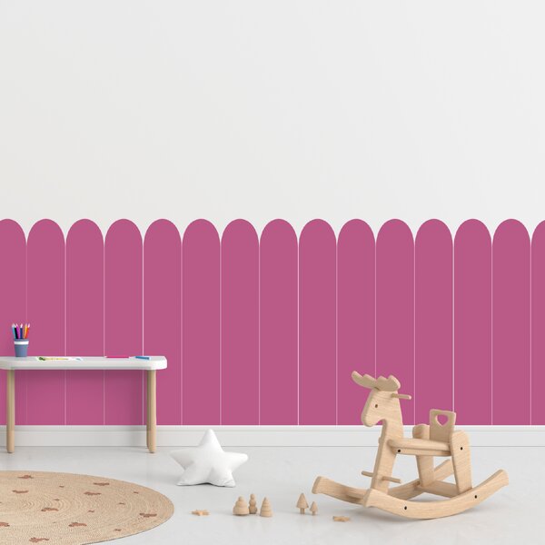 PIPPER. Textil öntapadó tapéta - Boltív - Candy rózsaszín színű Méret: 100cm, Szín: Sápadt