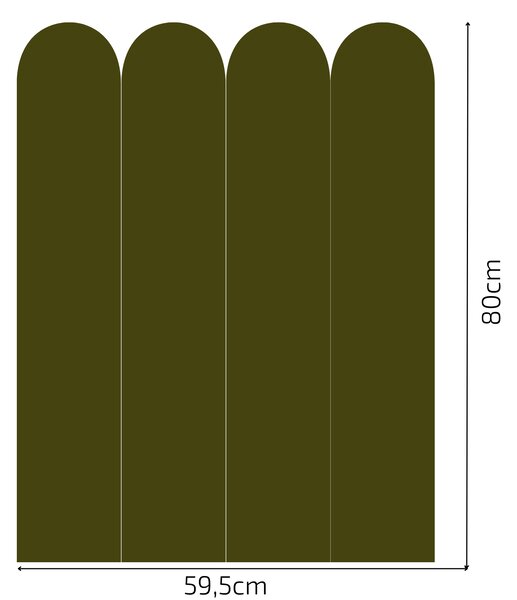PIPPER. Textil öntapadó tapéta - Boltív - Khaki színű Méret: 60cm, Szín: Sötét