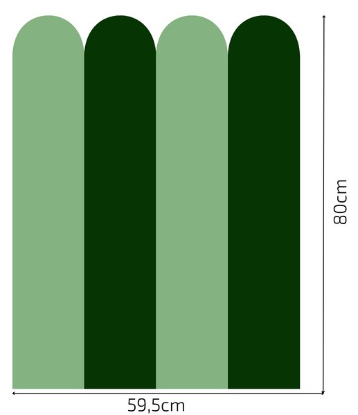 PIPPER. Textil öntapadó tapéta - Boltív - Palack zöld színű Méret: 60cm, Szín: Kombináció