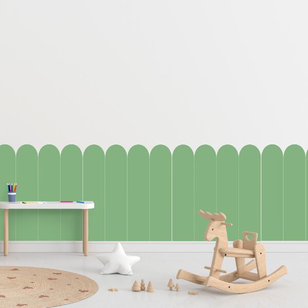 PIPPER. Textil öntapadó tapéta - Boltív - Palack zöld színű Méret: 60cm, Szín: Kombináció