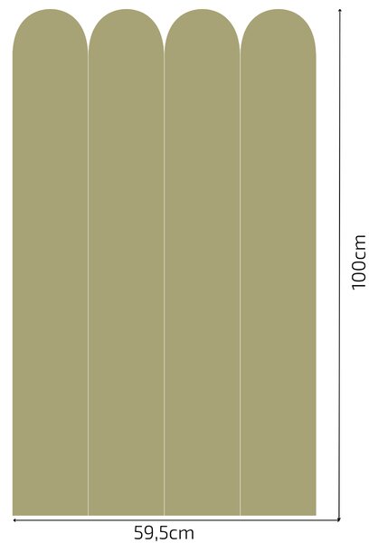 PIPPER. Textil öntapadó tapéta - Boltív - Khaki színű Méret: 60cm, Szín: Sötét