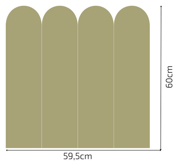PIPPER. Textil öntapadó tapéta - Boltív - Khaki színű Méret: 60cm, Szín: Sötét