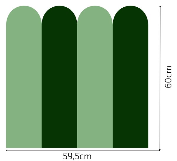 PIPPER. Textil öntapadó tapéta - Boltív - Palack zöld színű Méret: 60cm, Szín: Kombináció