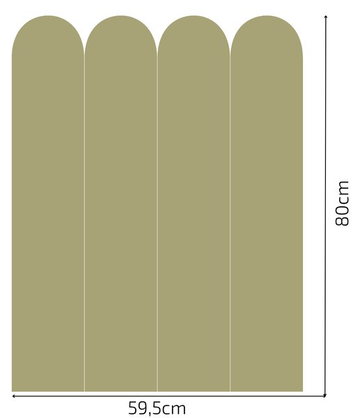 PIPPER. Textil öntapadó tapéta - Boltív - Khaki színű Méret: 60cm, Szín: Sötét