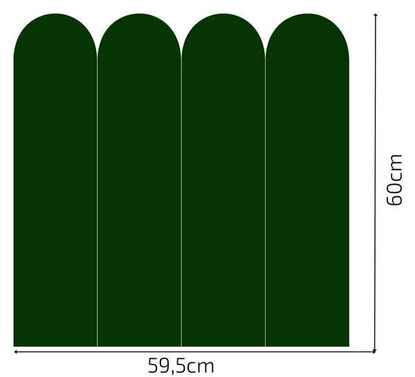 PIPPER. Textil öntapadó tapéta - Boltív - Palack zöld színű Méret: 60cm, Szín: Kombináció