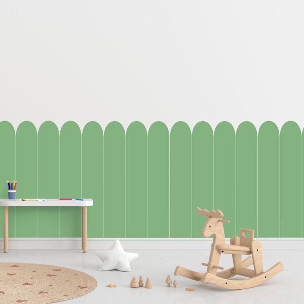 PIPPER. Textil öntapadó tapéta - Boltív - Palack zöld színű Méret: 60cm, Szín: Kombináció
