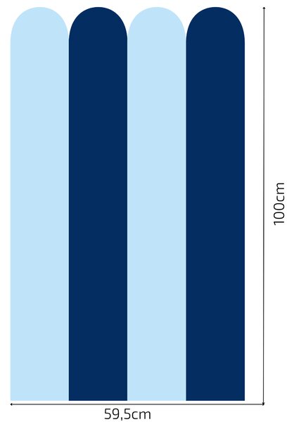 PIPPER. Textil öntapadó tapéta - Boltív - Tengerészkék szín Méret: 60cm, Szín: Sötét