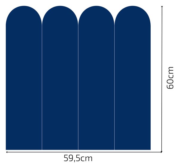 PIPPER. Textil öntapadó tapéta - Boltív - Tengerészkék szín Méret: 60cm, Szín: Sötét