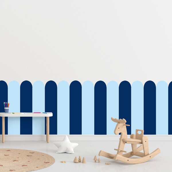 PIPPER. Textil öntapadó tapéta - Boltív - Tengerészkék szín Méret: 60cm, Szín: Sötét