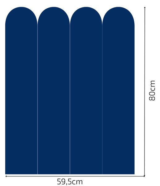 PIPPER. Textil öntapadó tapéta - Boltív - Tengerészkék szín Méret: 60cm, Szín: Sötét