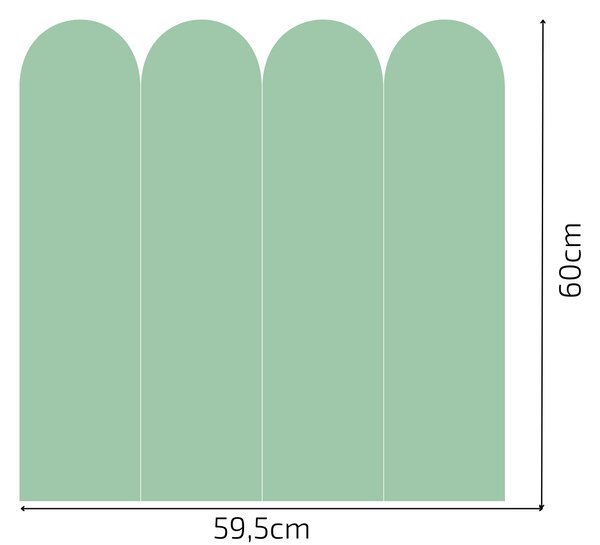 PIPPER. Textil öntapadó tapéta - Boltív - Menta színű Méret: 80cm, Szín: Kombináció
