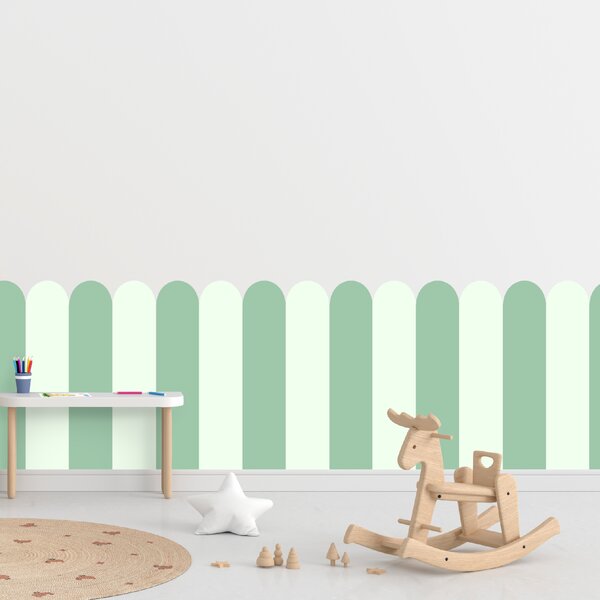 PIPPER. Textil öntapadó tapéta - Boltív - Menta színű Méret: 80cm, Szín: Kombináció