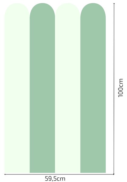 PIPPER. Textil öntapadó tapéta - Boltív - Menta színű Méret: 80cm, Szín: Kombináció