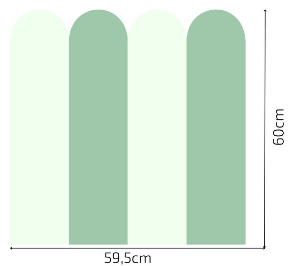 PIPPER. Textil öntapadó tapéta - Boltív - Menta színű Méret: 80cm, Szín: Kombináció