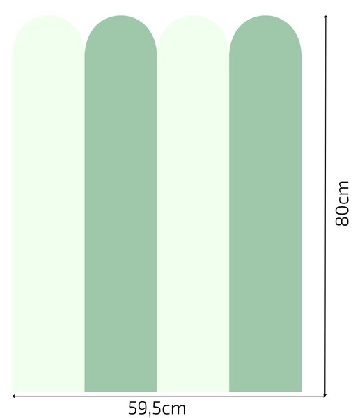 PIPPER. Textil öntapadó tapéta - Boltív - Menta színű Méret: 80cm, Szín: Kombináció