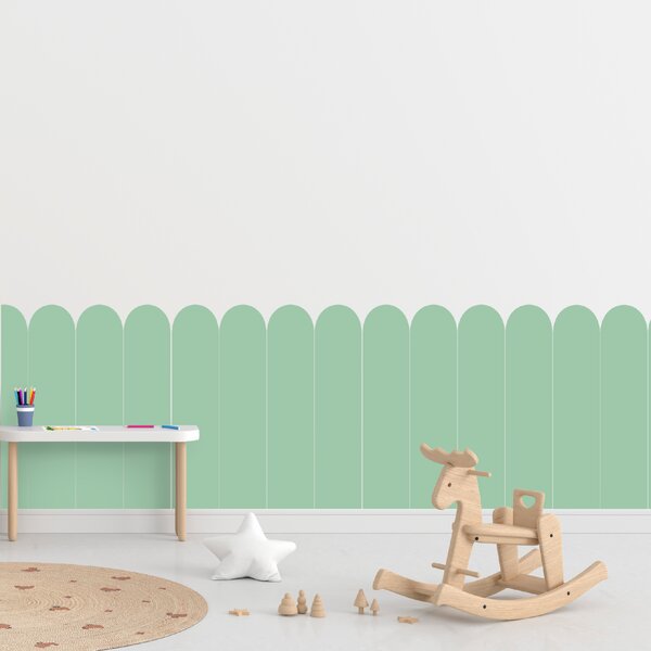 PIPPER. Textil öntapadó tapéta - Boltív - Menta színű Méret: 80cm, Szín: Kombináció