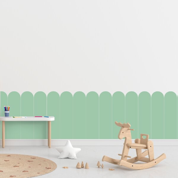 PIPPER. Textil öntapadó tapéta - Boltív - Menta színű Méret: 80cm, Szín: Kombináció