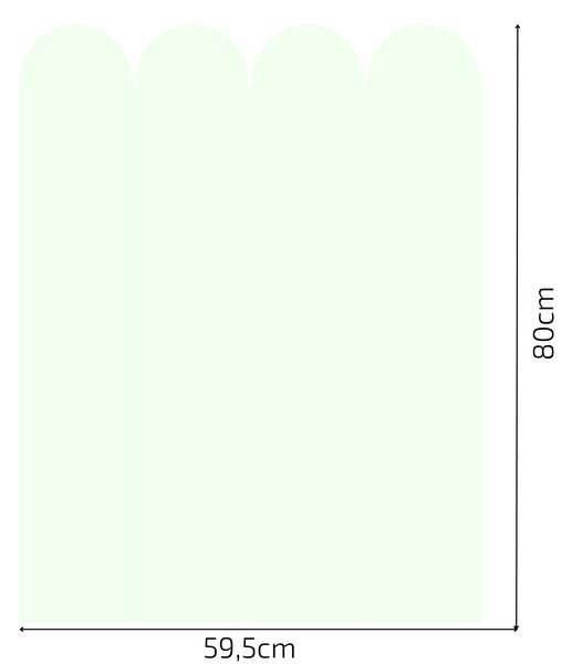 PIPPER. Textil öntapadó tapéta - Boltív - Menta színű Méret: 80cm, Szín: Kombináció