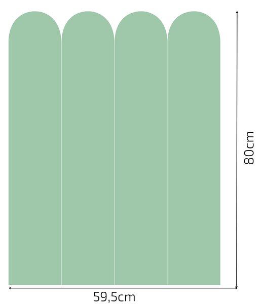 PIPPER. Textil öntapadó tapéta - Boltív - Menta színű Méret: 80cm, Szín: Kombináció