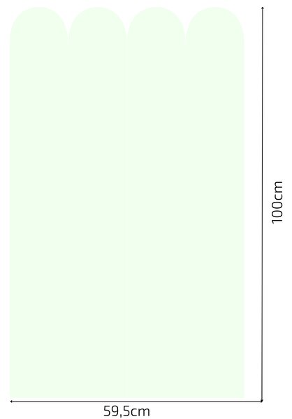 PIPPER. Textil öntapadó tapéta - Boltív - Menta színű Méret: 80cm, Szín: Kombináció