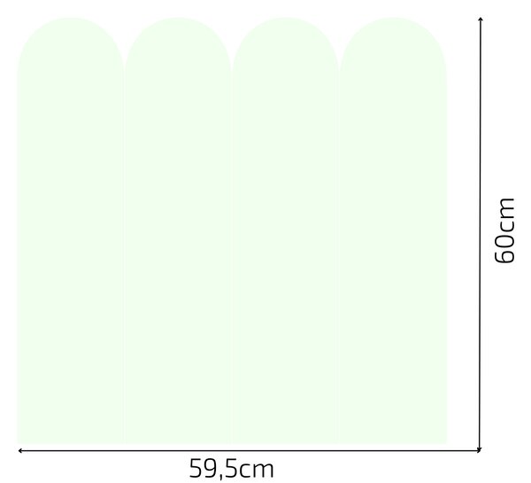 PIPPER. Textil öntapadó tapéta - Boltív - Menta színű Méret: 80cm, Szín: Kombináció