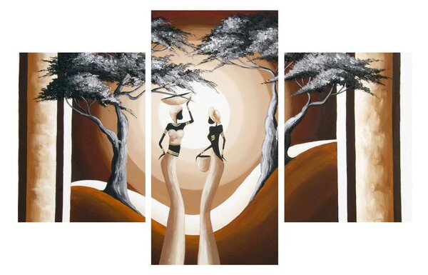 Orientális kép két nő és a fa (90x60 cm)