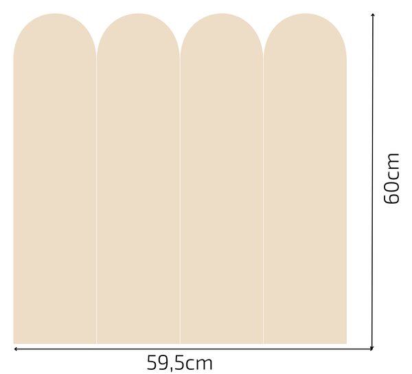 PIPPER. Textil öntapadó tapéta - Boltív - Krém színű Méret: 100cm, Szín: Sötét