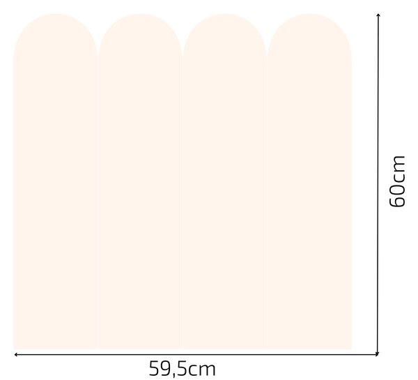 PIPPER. Textil öntapadó tapéta - Boltív - Krém színű Méret: 100cm, Szín: Sötét