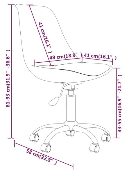 Modern Forgó Étkezőszék - Krémszínű Szövet - 4 db