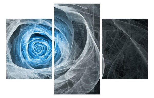Absztrakt kép kék rózsa (90x60 cm)