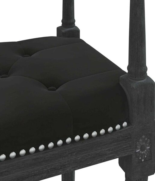 Elegáns Bársony Ülőpad - Francia Vintage - 110x40x70 cm