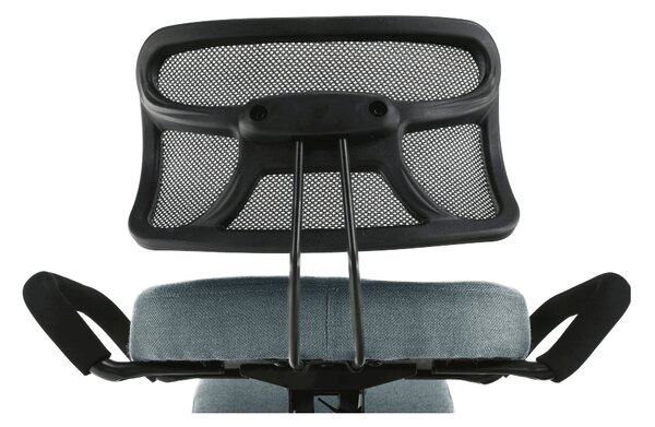 KONDELA Ergonomikus zsámoly, szürke/fekete, RUFUS