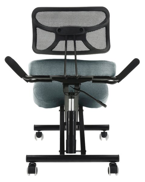 KONDELA Ergonomikus zsámoly, szürke/fekete, RUFUS